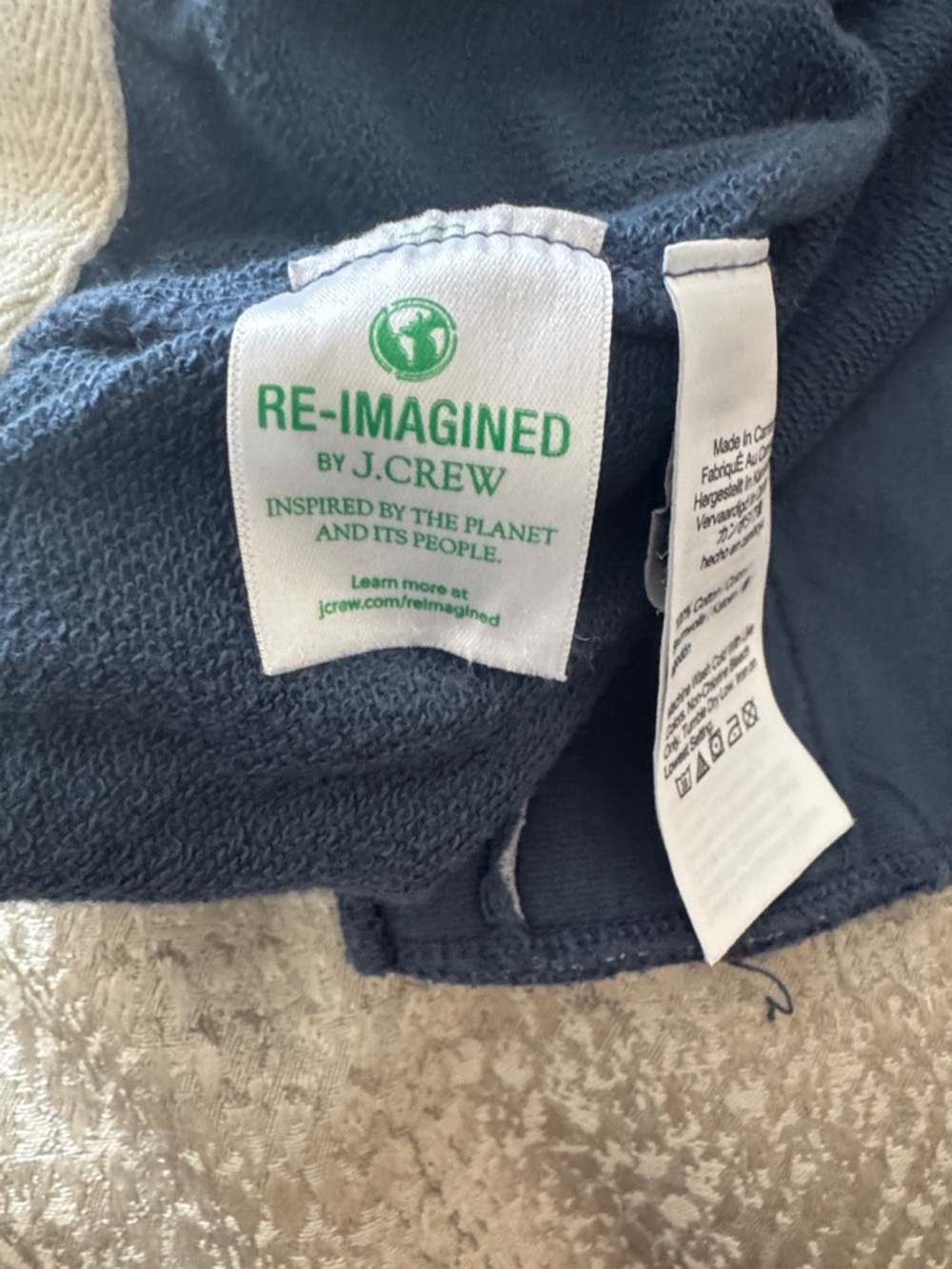 J. Crew Navy Elastic-Waist Athletic Shorts - Picture 4 of 6